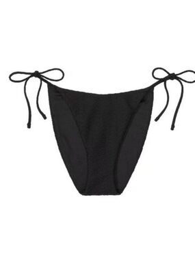Victoria's Secret Mix & Match Swim Bikini Bottom Black  Cheeky String Side Tie L